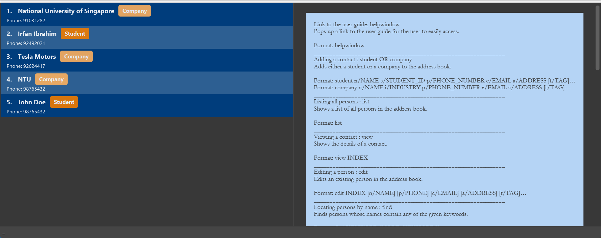 Help Command UI