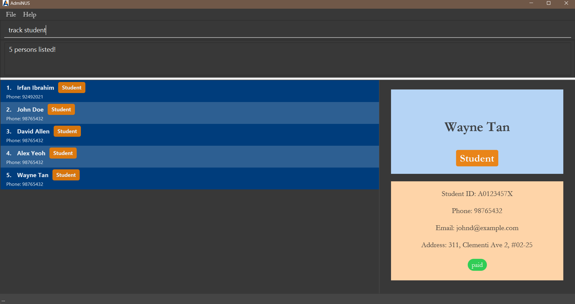 track UI